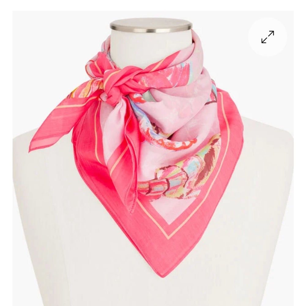 TALBOTS UNDERWATER WORLD SQUARE SCARF